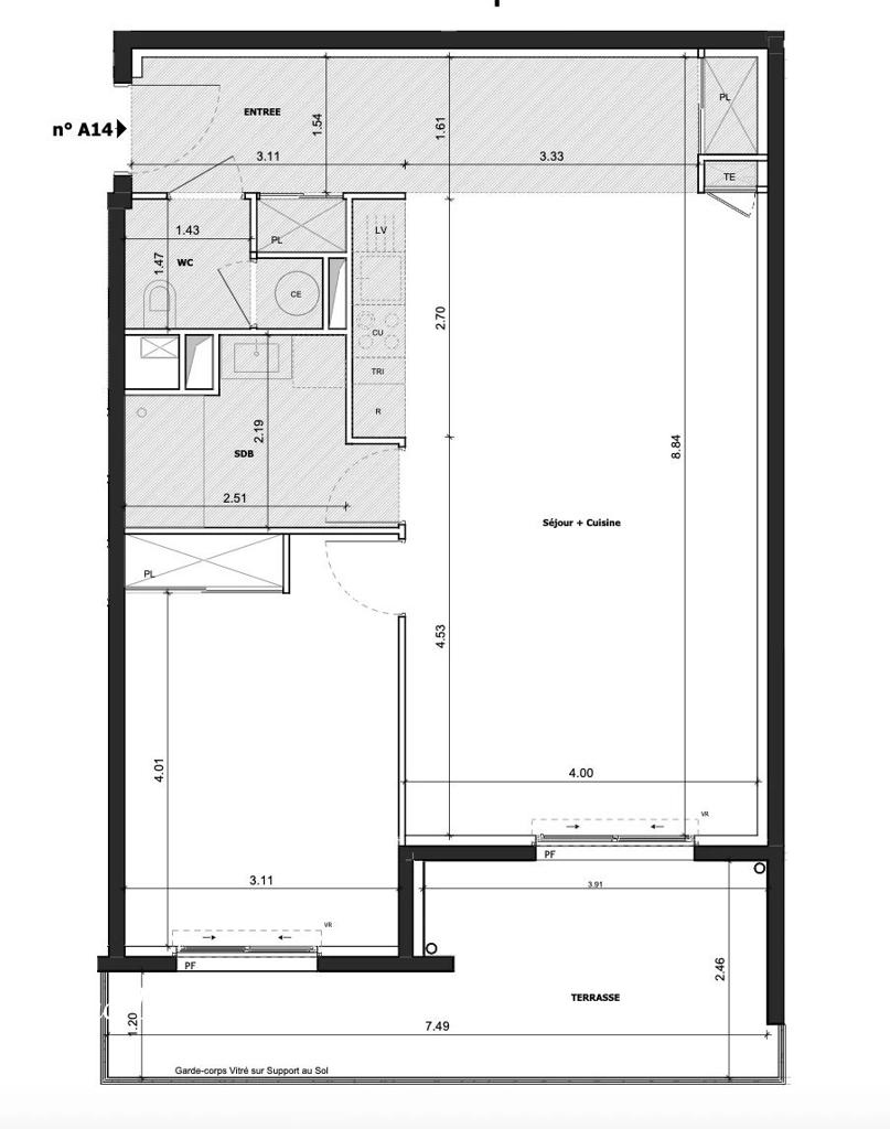 2-комн. квартира в новостройке в Эзе, фото №3, объявление №104510658