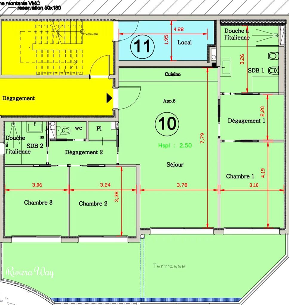 4-комн. квартира в Рокебрюн — Кап-Мартен, 98 м², фото №4, объявление №101771166