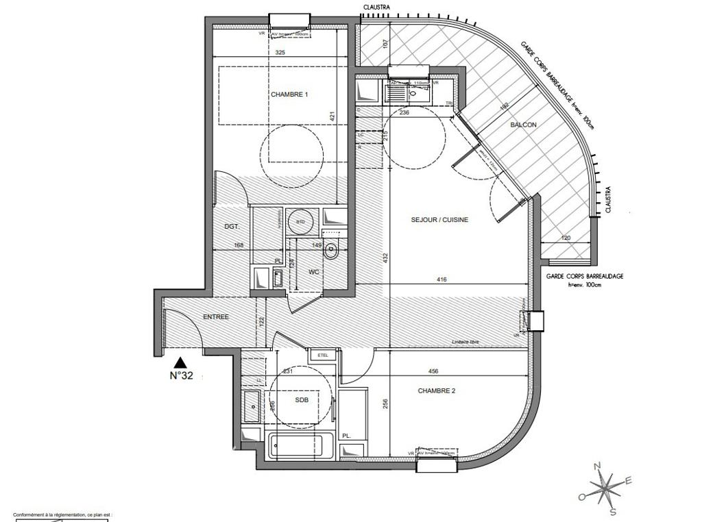 3-комн. квартира в новостройке в Ницце, 75 м², фото №5, объявление №103982466