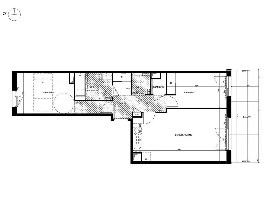 3-комн. квартира в новостройке в Сен-Лоран-дю-Вар, 67 м², фото №10, объявление №105969402