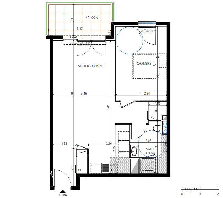 2-комн. квартира в новостройке в Рикье, 54 м², фото №7, объявление №95820480