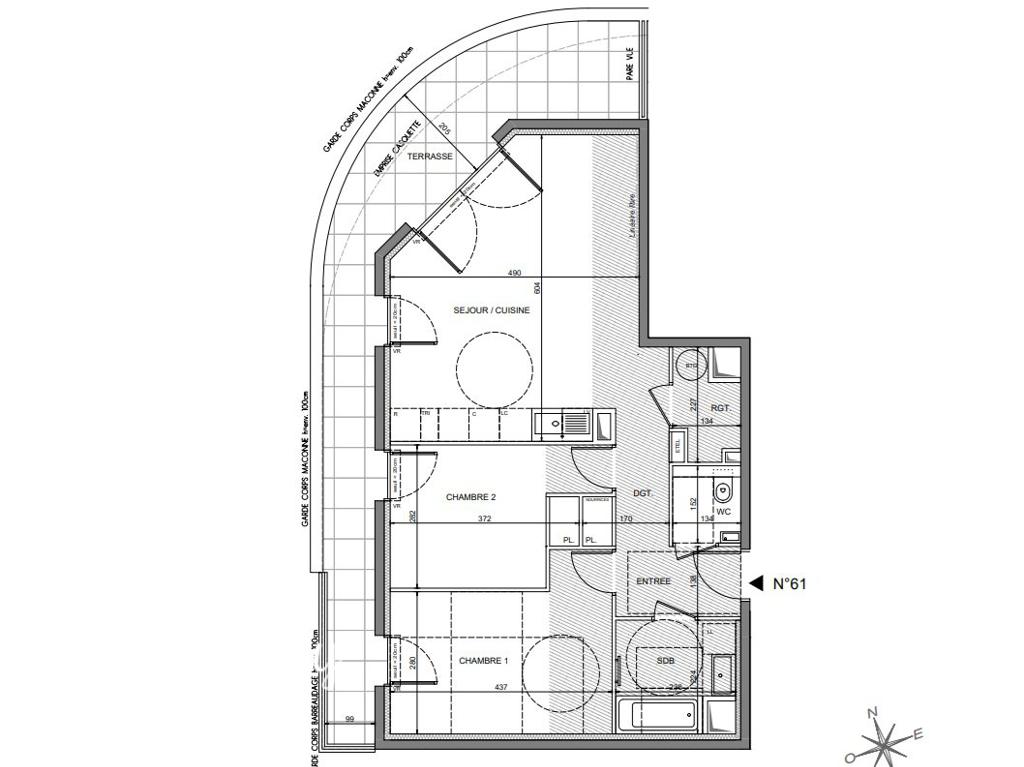 3-комн. квартира в новостройке в Ницце, 88 м², фото №5, объявление №103982382