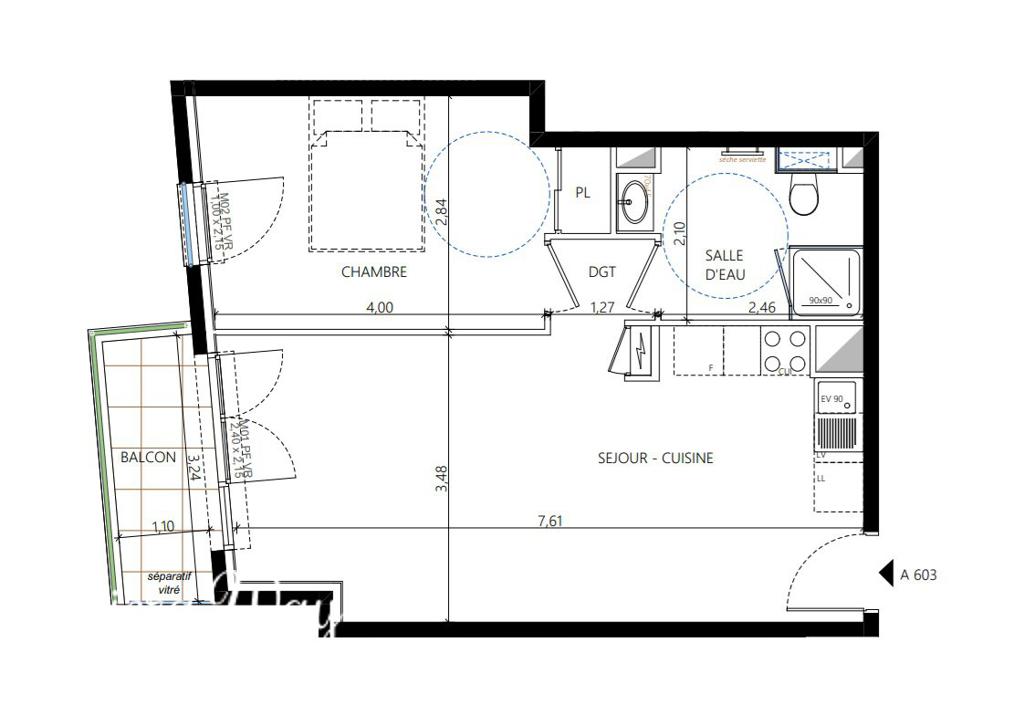 2-комн. квартира в Рикье, 48 м², фото №6, объявление №103093494